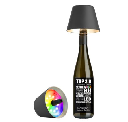 Sompex TOP 2.0 Oplaadbare Flessenlamp Antraciet