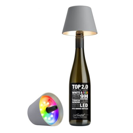 Sompex TOP 2.0 Oplaadbare Flessenlamp Grijs